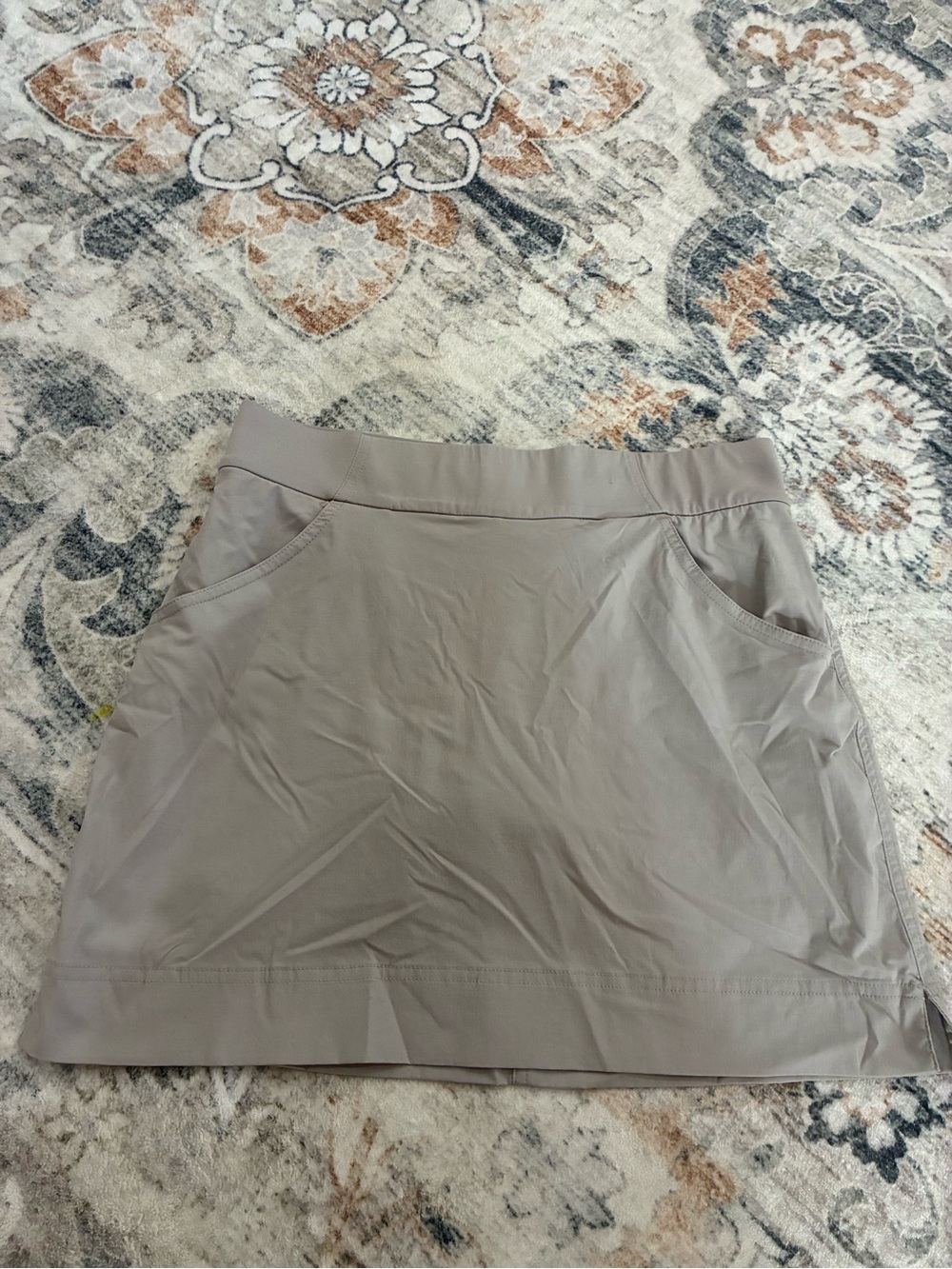 Classic Mini Skirt in Taupe - Stretch Comfort